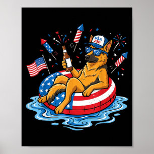 Poster Berger allemand rétro bière usa 250e anniversaire
