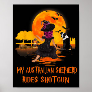 Poster Berger Australien à l'avant avec Chien et Sorcière