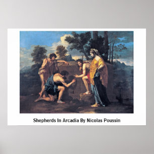 Poster Bergers dans l'Arcadie par Nicolas Poussin