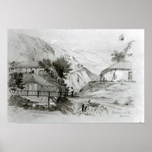 Poster Berger's House, Valparaiso, 1834