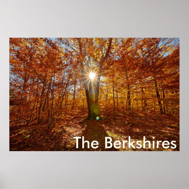 Poster Berkshires Sunset Vibrant Fall Foliing, Western MA (Devant)