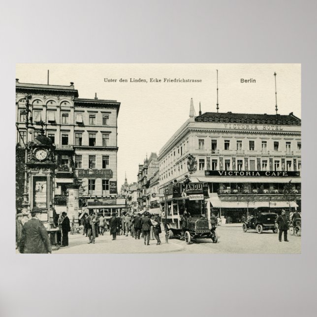 Poster Berlin 1900 Unter Den Linden (Devant)