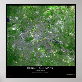 Poster Berlin Allemagne de l'espace