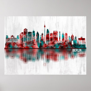 Poster Berlin Allemagne Skyline