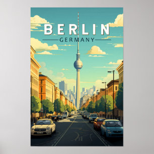 Poster Berlin Allemagne Voyage Art Vintage