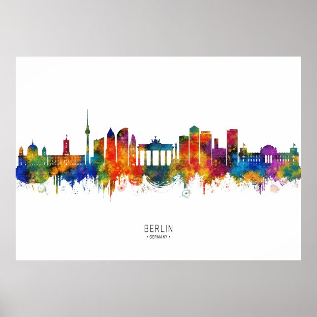 Poster Berlin Germany Skyline (Devant)