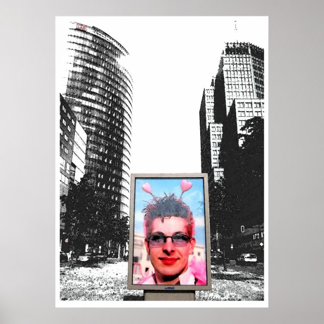 Poster Berlin rose (Devant)