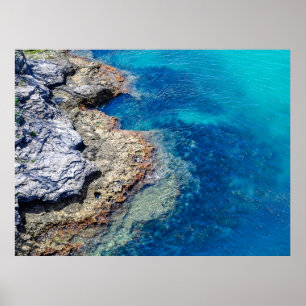 Poster Bermuda Waters & Rocky Shoreline Imprimer