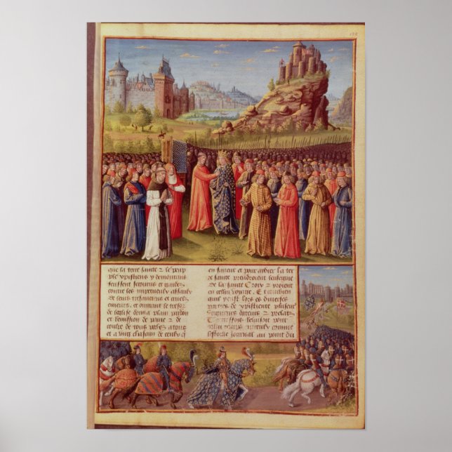 Poster Bernard de Clairvaux prêchant la deuxième croisade (Devant)