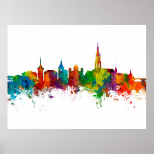 Poster Berne Suisse Skyline