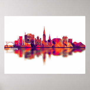 Poster Berne Suisse Skyline