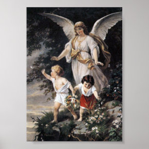 Poster Bernhard Plockhorst - L'Ange Gardien