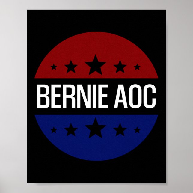 Poster Bernie Aoc 2028 Bernie Sanders Alexandria Cortez P (Devant)