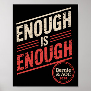 Poster Bernie Sanders Et Aoc 2028 Pour La Campagne Du Pré