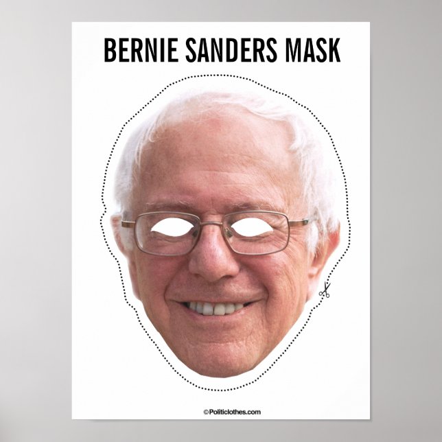 Poster Bernie Sanders - Masque découpé (Devant)