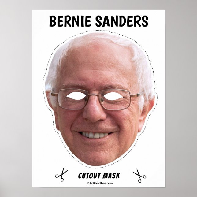 Poster BERNIE SANDERS Masque d'Halloween (Devant)