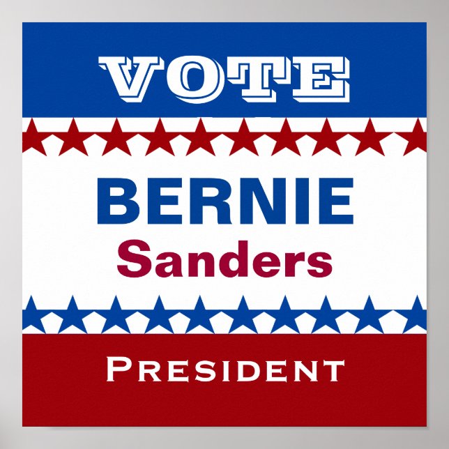 Poster Bernie Sanders pour le président (Devant)