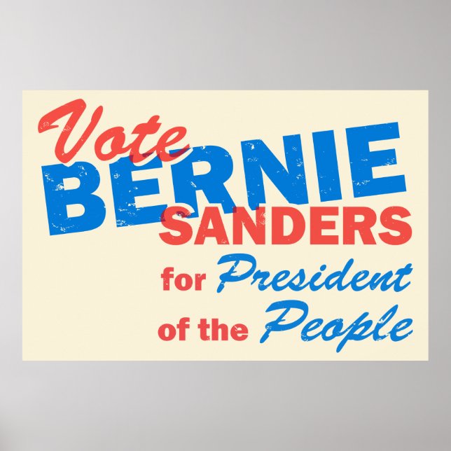 Poster Bernie Sanders Président du peuple V5 (Devant)
