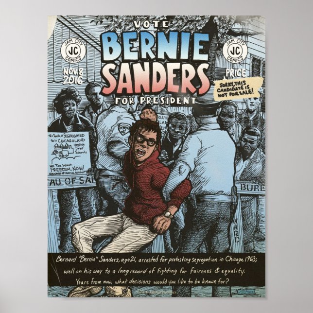 Poster Bernie Sanders vers 1963 (Devant)