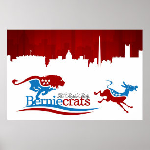 Poster Berniecrats - DNC sur la course !