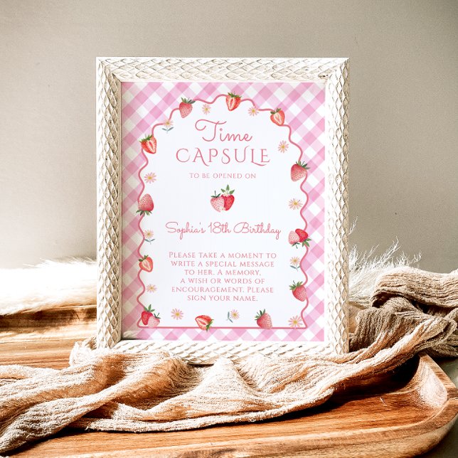 Poster Berry fraise Sweet Wavy Temps Capsule Anniversaire (Créateur téléchargé)