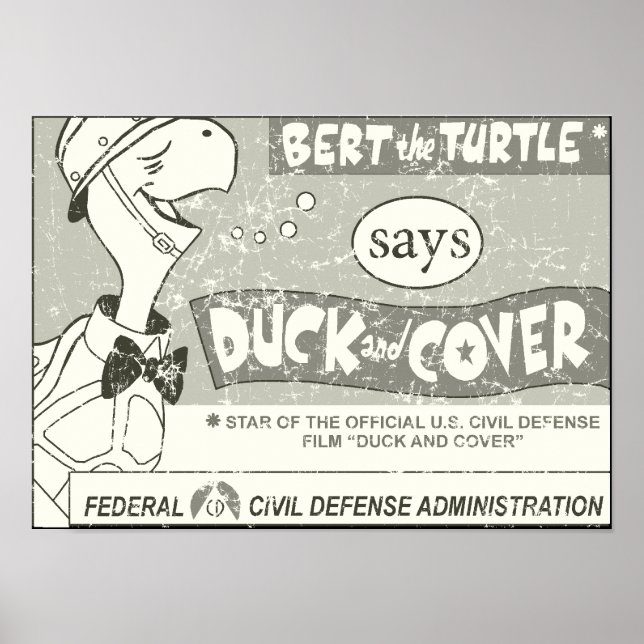 Poster Bert la tortue dit (Devant)