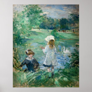 Poster Berthe Morisot - Au bord d'un lac