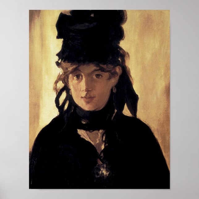Poster Berthe Morisot avec un bouquet de violettes (Devant)