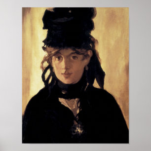 Poster Berthe Morisot avec un bouquet des violettes