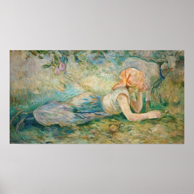 Poster Berthe Morisot - Berger au repos (Devant)