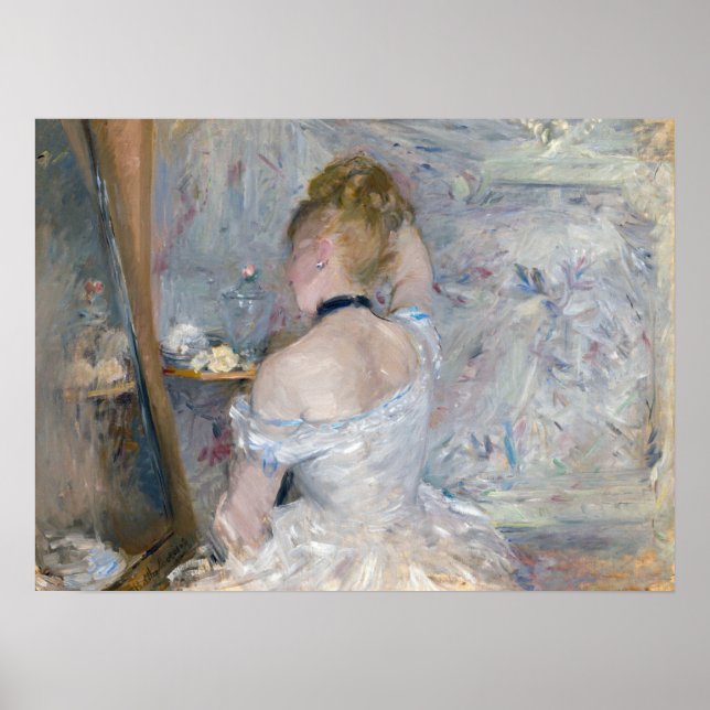 Poster Berthe Morisot - Femme à sa Toilette (Devant)