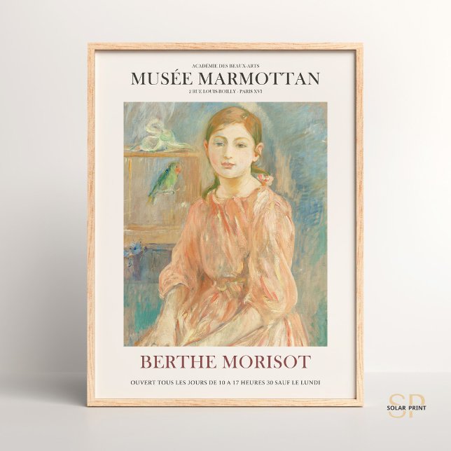 Poster Berthe Morisot Fille avec Parakeart Imprimer (Créateur téléchargé)