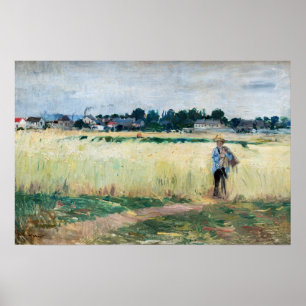 Poster Berthe Morisot - In the Wheatfield at Gennevillier