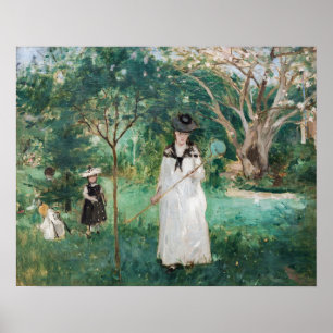 Poster Berthe Morisot - La chasse aux papillons