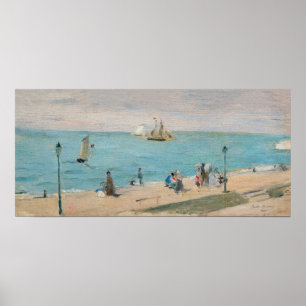 Poster Berthe Morisot - Sur la plage, Les Petites-Dalles