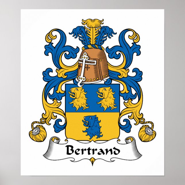 Poster Bertrand Family Crest (Devant)