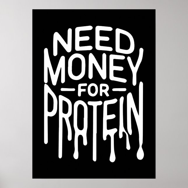 Poster Besoin d'argent pour Protein - Drôle exercice de g (Devant)