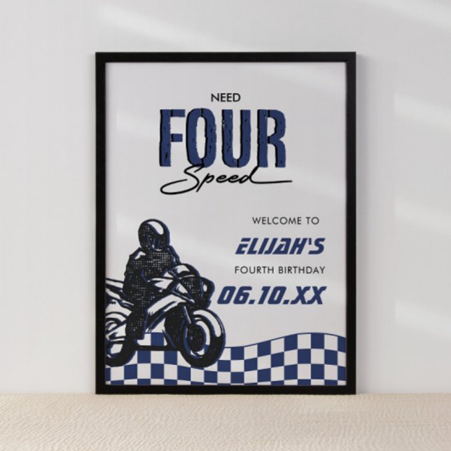 Poster Besoin de 4 Speed Boys Quatrième Dirt Vélo Anniver (Créateur téléchargé)