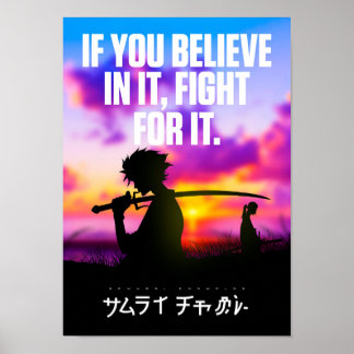 Poster Best Anime Citations sur la croyance en vous-même