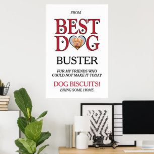 Poster Best Dog Mariage Biscuit Bar Avec Animaux De Compa