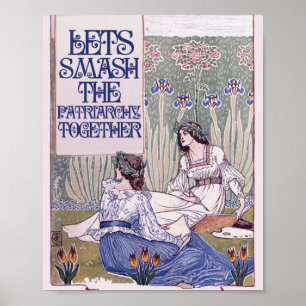 Poster Best Feminist Friend   Lets smash the patriarchy