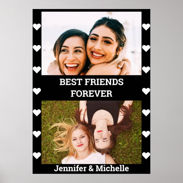 Poster Best Friends Forever 2 Photo personnalisée et nom  (Devant)