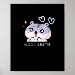 Poster Bestie de travail classique - Citation de froid