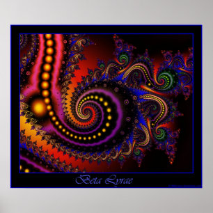 poster Beta Lyrae - frontière bleue