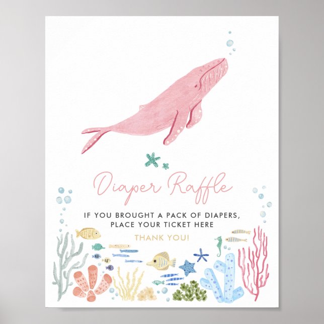 Poster Bétale sous le Baby shower de la mer Déchets Signe (Devant)