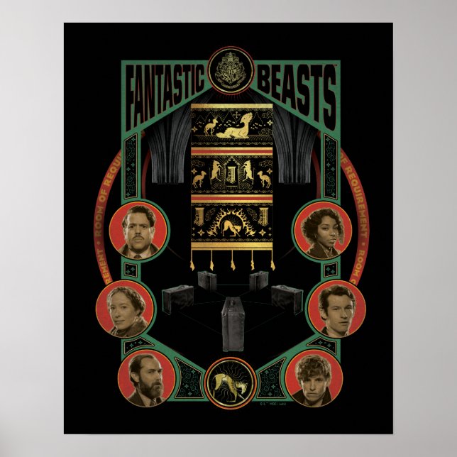 Poster Bêtes fantastiques Salle des besoins Graphique (Devant)