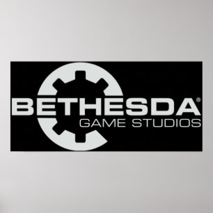 Poster Bethesda Game Studios Logo Grey