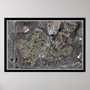 Poster Bethpage State Park Golf Course NY Satellite Map