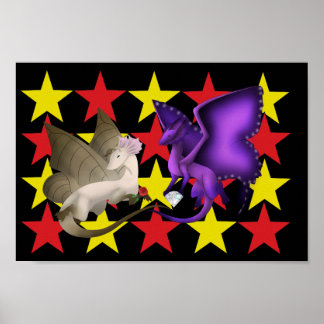 Poster Béton à papillons Best Friends Stars