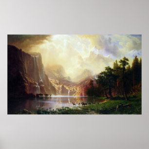 Poster Between the Sierra Nevada Mountains by Bierstadt